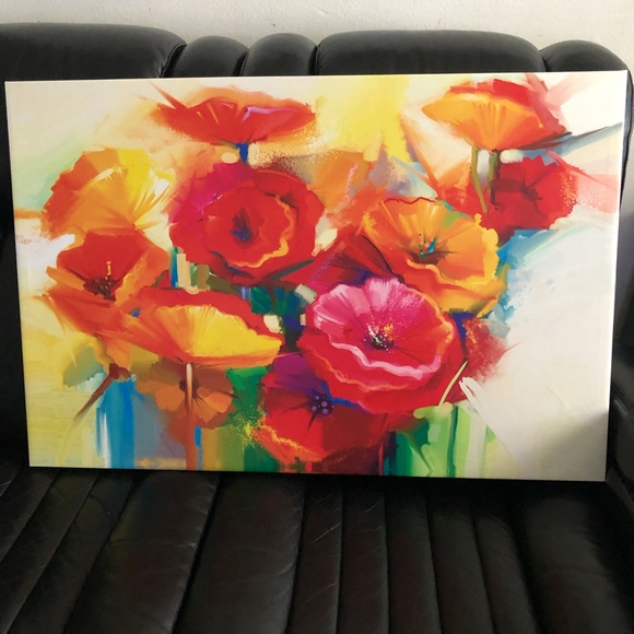 🦩Colorful flowers art canvas 🌸 - Picture 2 of 2